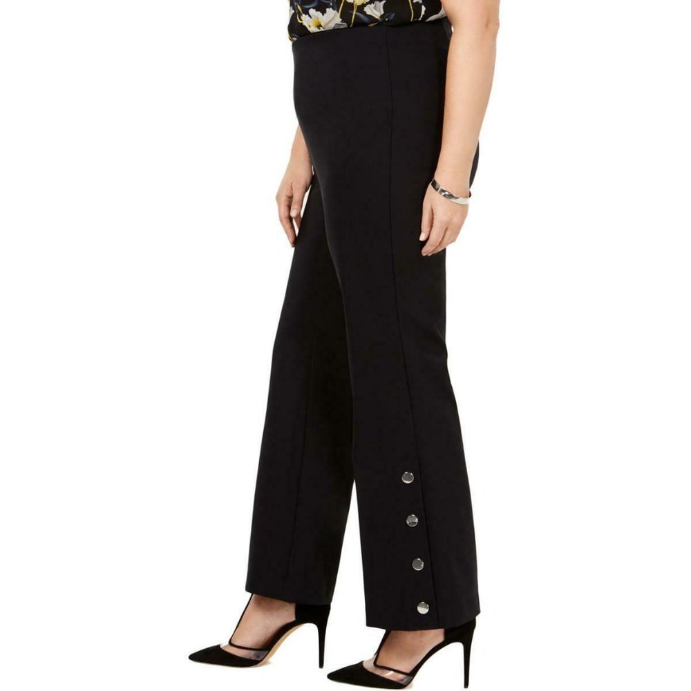 INC Black Tear-Away Pull-On Workwear Pants